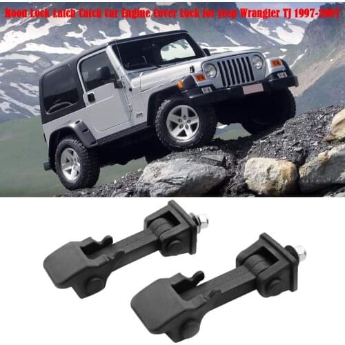 Hood Lock Latch Catch Car Engine Cover Lock for Jeep Wrangler TJ 1997-2007 Wrangler JK 2008-2017