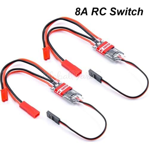 1PCS / 2PCS 8A RC Remote Controlled AUX on / Off Electronic Switch Relay for RC Car Truck Boat LED Light Controller Drone