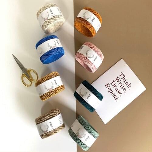 100G Hand-knitted Cotton 6-strand Twine DIY Wool Crochet Thread Bag Covered Lace Thread