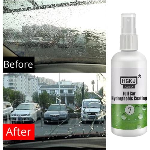 HGKJ-7 Car Cleaning Spot Rust Hydrophobic Water Rain Repellent Spray Car Windshield Glass Coating Repellent Agent Nano Coating
