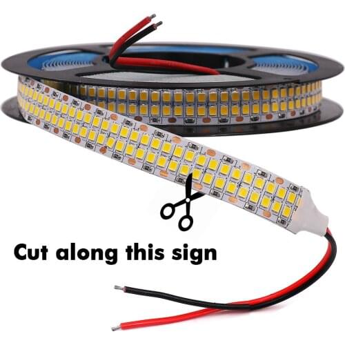 2835 LED Lights Strip Double Row Cool/Warm White 60 240 480LEDs/m LED Lamp Flexible Tape Rope Stripe LED Light DC12V