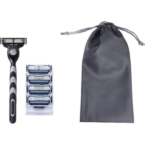 3Layers Shaving Care Classical Stainless Steel Smooth Shaving Manual Shaver Mache Mens Safety Razor Blades