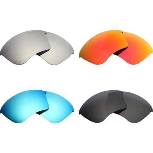 4 Pairs Mryok POLARIZED Replacement Lenses for Oakley Half Jacket XLJ Sunglasses Stealth Black & Ice Blue & Fire Red & Silver