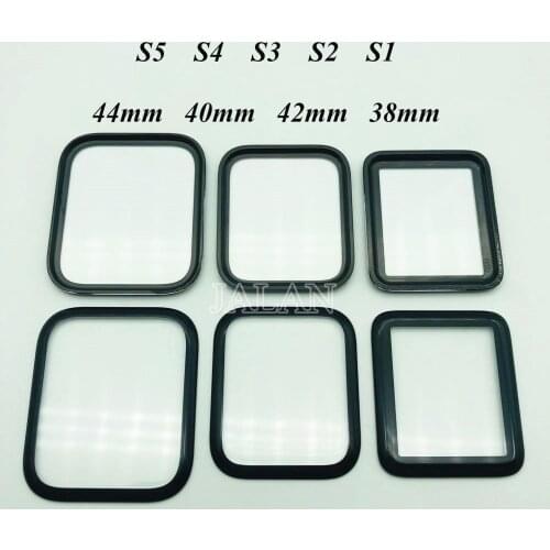 5pcs/lot Front Glass With OCA For Apple Watch Series 4 5 6 SE 40mm 44mm Touch Screen Outer Glass Lens Panel Repair Replacement