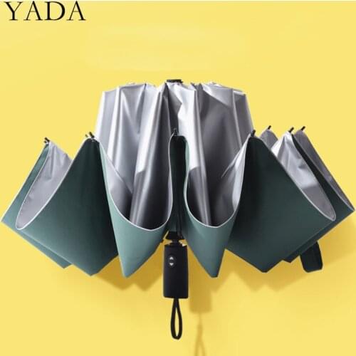 YADA Pure Business 10 Bones Automatic Umbrella Anti-UV Rainproof Umbrellas For Women Man Parasol Sun Protection UmbrellaYD200129