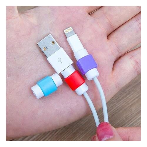 200pcs/lot USB Data Cable Earphone Protector Colorful Earphones Cover For Apple iPhone Samsung HTC Free shipping