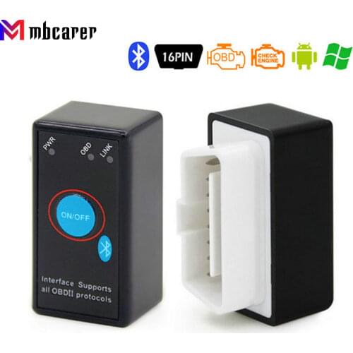 NX101 V1.5 EML327 Bluetooth-compatible OBD2 Scanner Code Reader Car Diagnostic Tool Adapter Power Switch Car Diagnostic Scanner