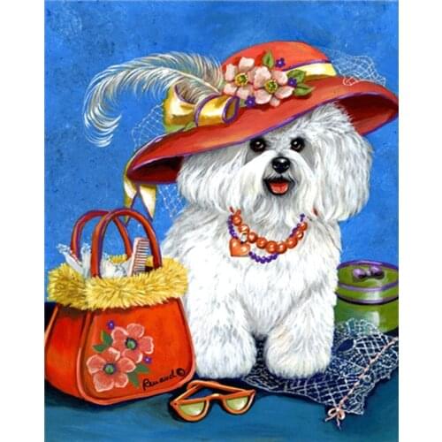 DIY Painting By Numbers Dog Animal Kit Picture By Numbers 40x50cm Acrylic Paintings On Canvas Home Decoration Gift Wall Art