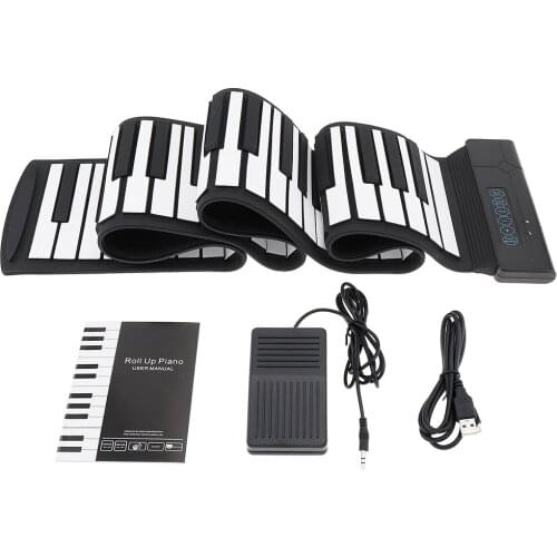 88 Key Electronic Piano Flexible Keyboard USB Portable Collapsible ABS Soft Plastic Silicone