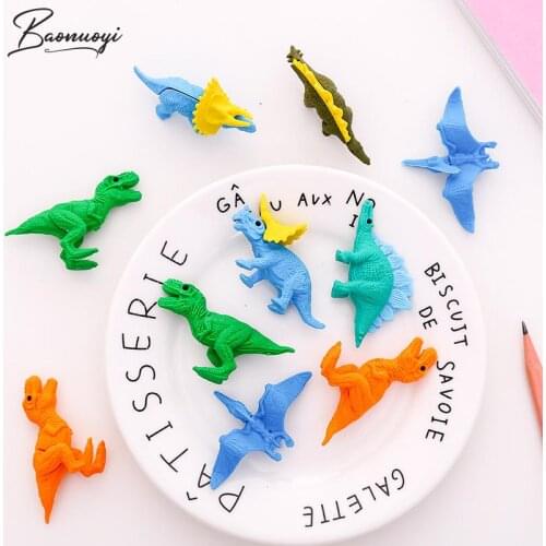 5Pcs/Set Mini Rubber Eraser Cute Dinosaur Eraser Box School Stationery Office Supplies School Supplies Stationery Gift Tool