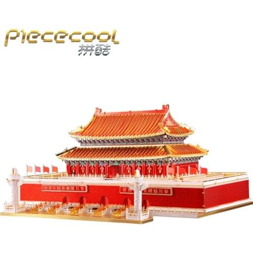 MMZ MODEL Piececool 3D Metal Puzzle P136 TIAN’ANMEN ROSTRUM DIY Assemble Model Kits Laser Cut Jigsaw toy gift