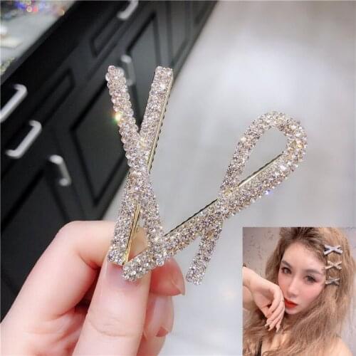 Fashion rhinestone knot shape hairgrips barrettes hairpins headwear hair accessories