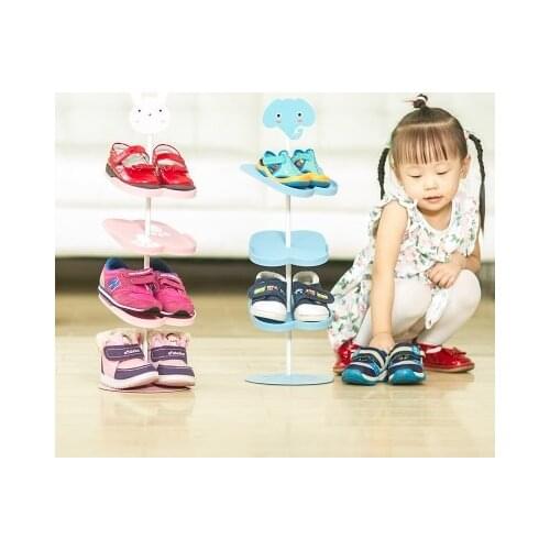 Cartoon animals stereo children shoe rack console shoe organizer frame vertical shoe rack 67cm free shipping