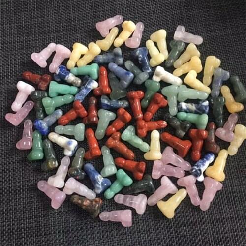Natural hand carved quartz mixed material toy folk crafs healing crystals for home decoration
