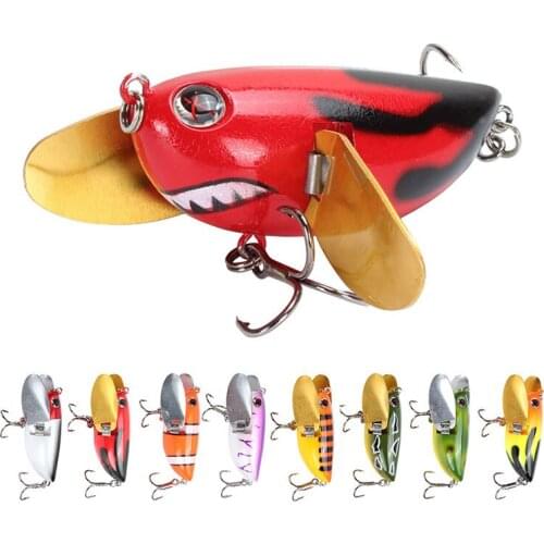 AS Shore Poper Cast Fishing Lures 6cm/12.6g Topwater Bait 8 Color Hard Artificial Bait Plastic Wobblers With Hooks