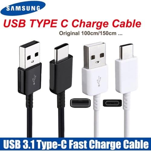Original 120cm/150cm USB 3.1 TYPE-C Fast Charging Data Cable For Samsung Galaxy A80 A70 A60 A50 A40 A30 S8 S9 plus S10e Note 8 9