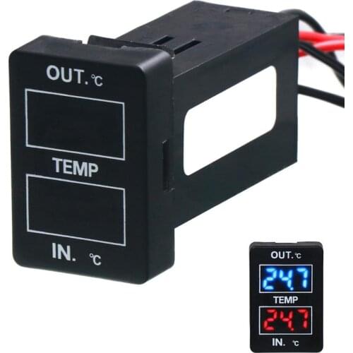 Car internal/external temperature display, dual temperature sensors use for TOYOTA,Camry,Corolla,Yaris,RAV4,Reiz,Land Cruiser