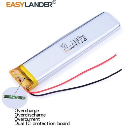 702080 3.7V 1100mAh Rechargeable li Polymer Li-ion Battery For tachograph LED light Speaker Toys mobile bluetooth 701979 702180