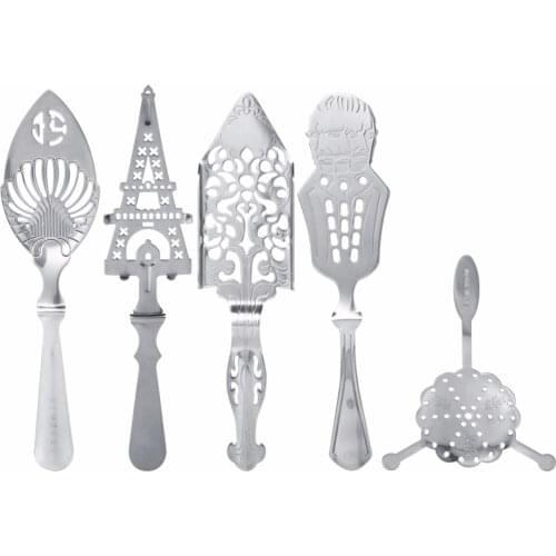 Stainless Steel Absinthe Spoons Wire Mixed Strainer Cocktail Shaker Drinking Colander Filter Bar Wormwood Spoon Bar Accessories