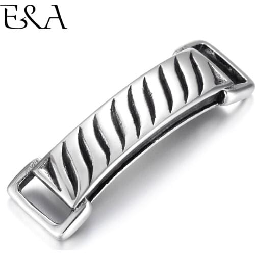 Stainless Steel Connector Bridge Stripe Curved 1/1 Loop Hole 10*3mm for DIY Bracelet Making Findings Jewelry Connect Supplies