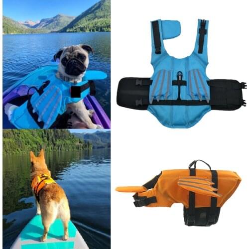 Dog Life Jacket Reflective Angel Wings Pet Floatation Life Vest For Small Middle Large Dogs Lifesaver For Pool Beach Boating