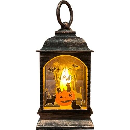 Pumpkin Skull Led Pony Lantern Halloween Decoration Prop Creative Holiday Bar Party Light Led Lamp Prop Home Decor Lights P5