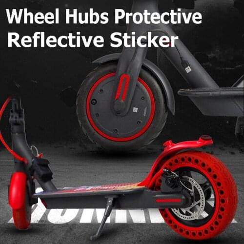 Skateboard Wheel Hub Protection Reflective Sticker Night Warning For Xiaomi M365 Professional Electric Scooter
