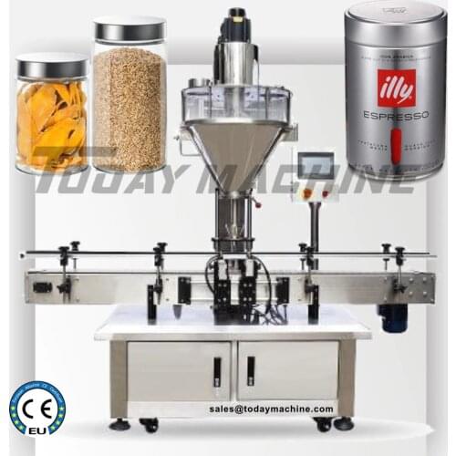 High accuracy automatic powder filling machine can seaming line for milk coffee powder