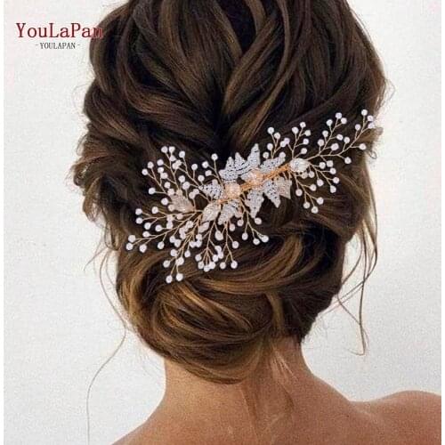 YouLaPan HP54 Bridal Hair Comb Wedding Bridal Hair Clips Accessories Hair Bridal Headpiece Crystal Tiara Women Bridal Tiara