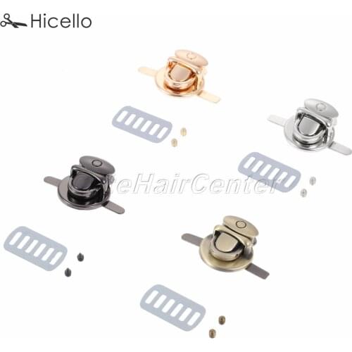 1 set Bag Lock Buckle Tuck Catch Clasp Metal DIY Handmade Luggage Leather Craft Purse Alloy Clod Silver Black Bronze Hicello