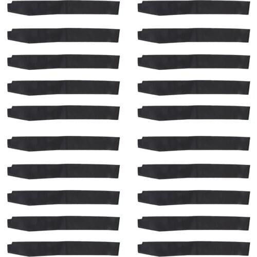 20pcs Blank Plain Hen Night Do Party Birthday Baby Shower Retirement DIY Make Your Own Sash Black