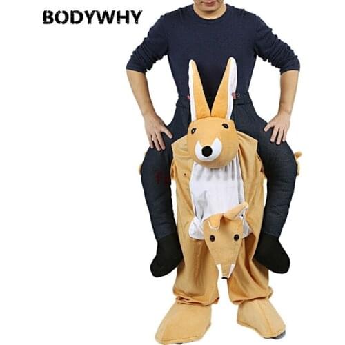 2020 New kangaroo ride mascot costume funny animal pants Oktoberfest toy Xmas Easter Adults Carnival