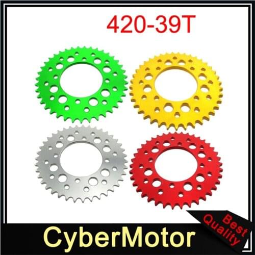 420 39 Teeth 76mm Aluminum Billet Rear Sprocket For SDG Wheel 50cc-190cc Pit Dirt Bike Thumpstar Explorer SSR WPB