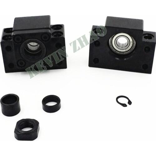 BK10 BF10 Set : 1 pc of BK10 and 1 pc BF10 for SFU1204 Ball Screw End Support CNC parts BK/BF10