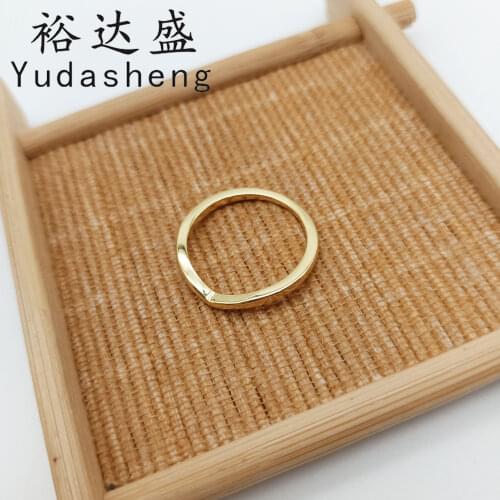 Shine Gold Color Polished Wishbone Ring (Let all kinds of shapes show warm and moist light