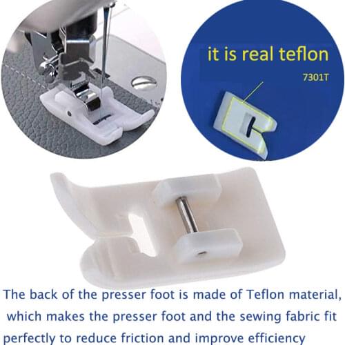 Brother Household Sewing Presser Foot Non slip Zig Zag Foot Snap On 7301T