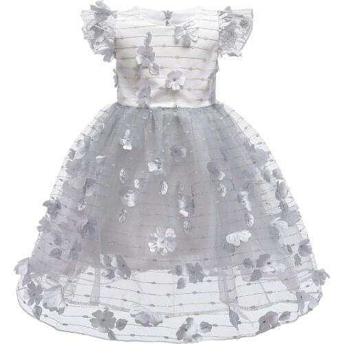 Children Clothing Summer Girls Dress Flower Princess Dresses For Girls Clothes Kids Wedding Party vestidos 2 4 8 10 Years