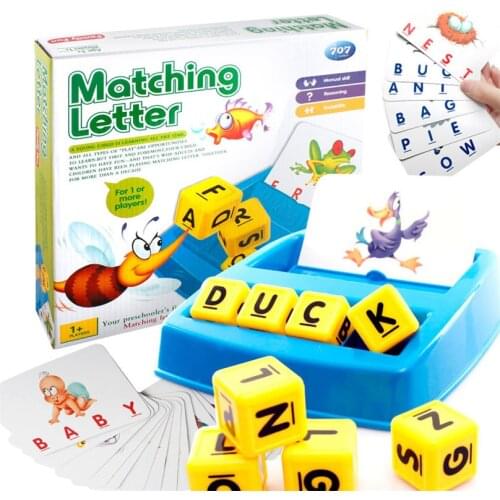 Children Matching Letter Games Alphabet Spelling Words English Language Interactive Toys Learning Montessori Puzzles Kids Toy