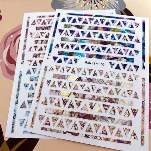 HANYI-137-170 Flower line-lace 3D Back glue Nail decal Nail sticker Nail decoration Nail art Nail tool Nail ornament