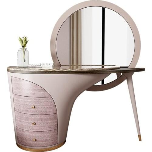 Italian light luxury solid wood dressing table master bedroom European simple dressing table modern high-end furniture
