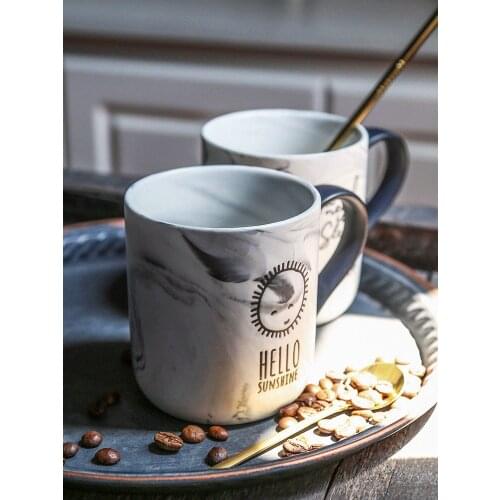 Cup mug home simple ceramic water European creative milk coffee cup personality Office coffee cup