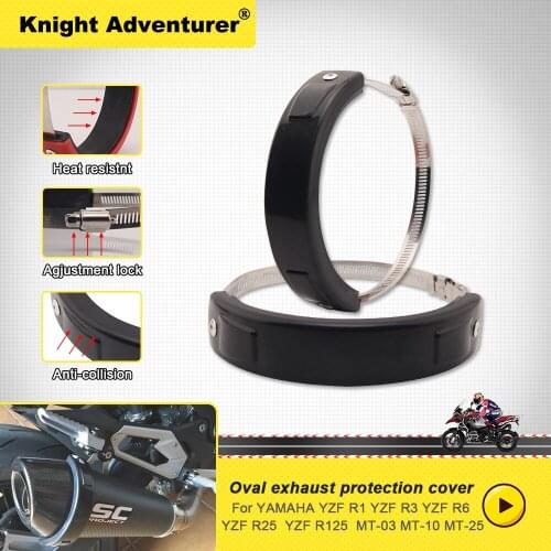 Motorcycle Silencer/Round Oval Exhaust Protector Can Cover For YAMAHA YZF R1 YZF R3 YZF R6 YZF R25 YZF R125 MT-03 MT-10 MT-25