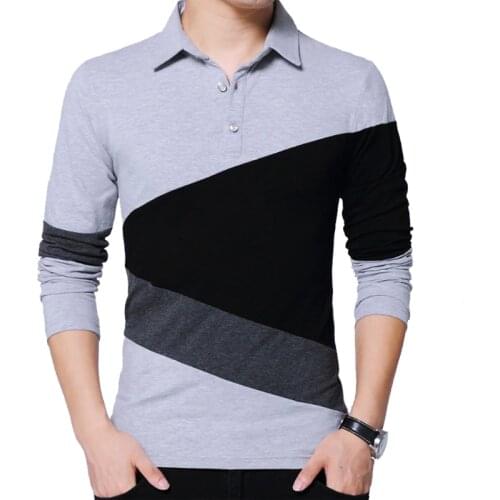 Plus Size 5XL New 2020 Mens Spring Autumn Long Sleeve Polo Shirts Male Slim Fit Casual Fashion Slim Fitted Dress Polo Shirts
