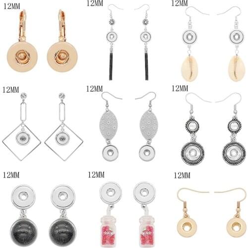 New 12mm Snap Button Earring DIY jewelry KD3208