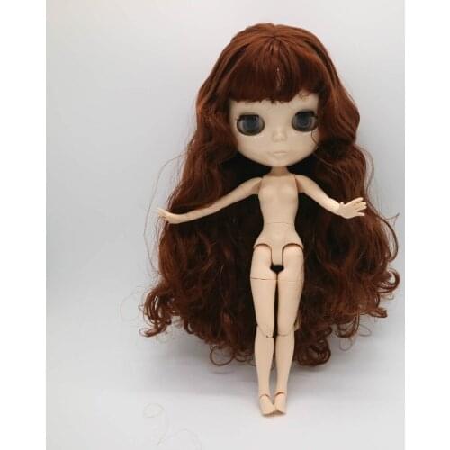 Joint body Nude blyth Doll,without make up brown hair Factory doll,Suitable For DIY 20171127