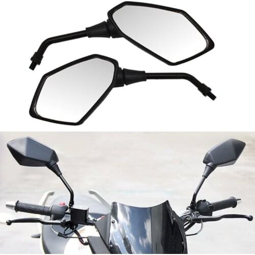 UNIVERSAL Motorcycle Rear View Mirrors Handlebar Side Rearview Mirrors 10mm for Honda Suzuki Yamaha Kawasaki Scooter