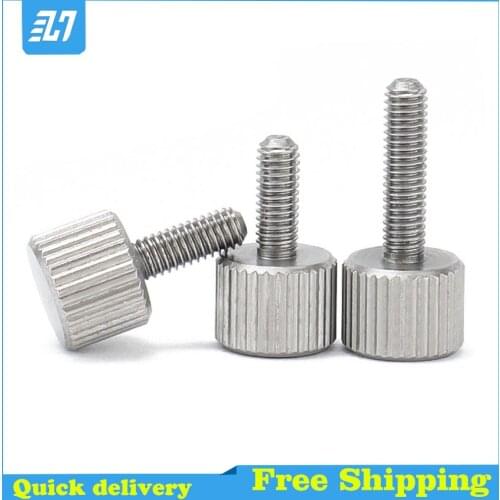 Thumb Screws Metric Knurled Head Manual Adjustment Screws 304 Stainless Steel M2 M2.5 M3 M4 M5 M6