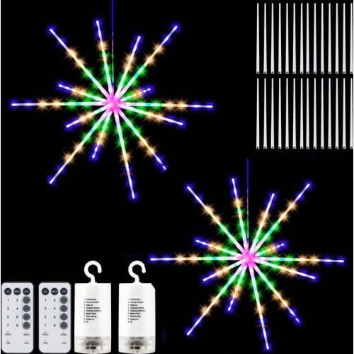 Waterproof Firework LED Dandelion Lights Hanging Holiday String Lights Garden Light 8 Modes 14 Leds Christmas Wedding Decoration