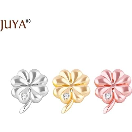 High Quality Copper Metal Gold Rose Gold Cute Flower Pendants Charms For DIY Necklace Bracelet Jewelry Making Accessories