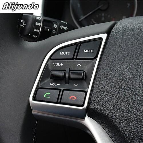 2 pieces / set. ABS Accessories Car Steering Wheel Seat Cover Interior Cover Trim For Hyundai Tucson 3rd 2015 2016